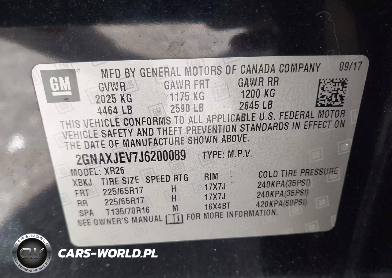 2018 Chevrolet Equinox Lt VIN:2GNAXJEV7J6200089 - 9