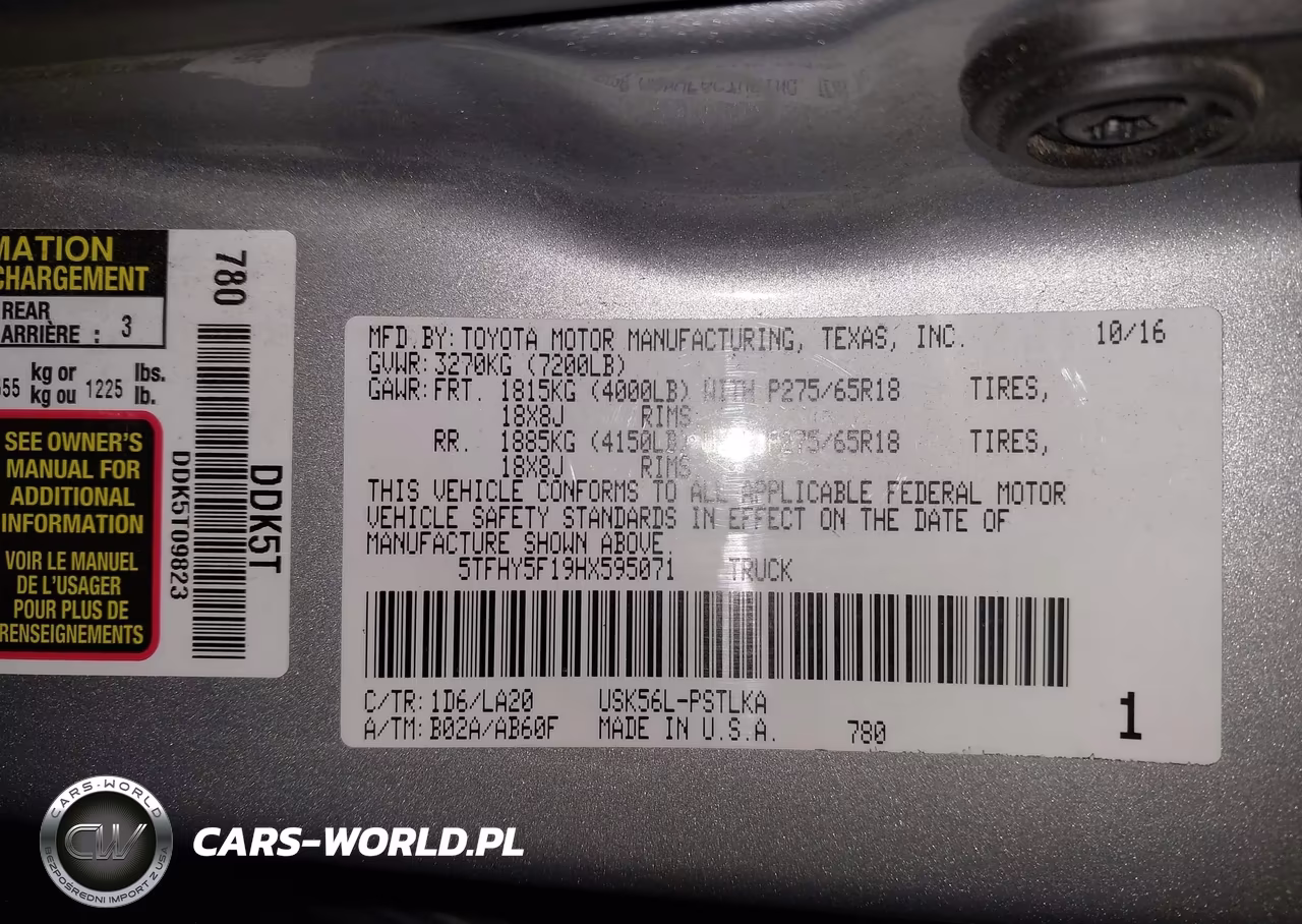 2017 Toyota Tundra Limited 5.7L V8 VIN:5TFHY5F19HX595071 - 9