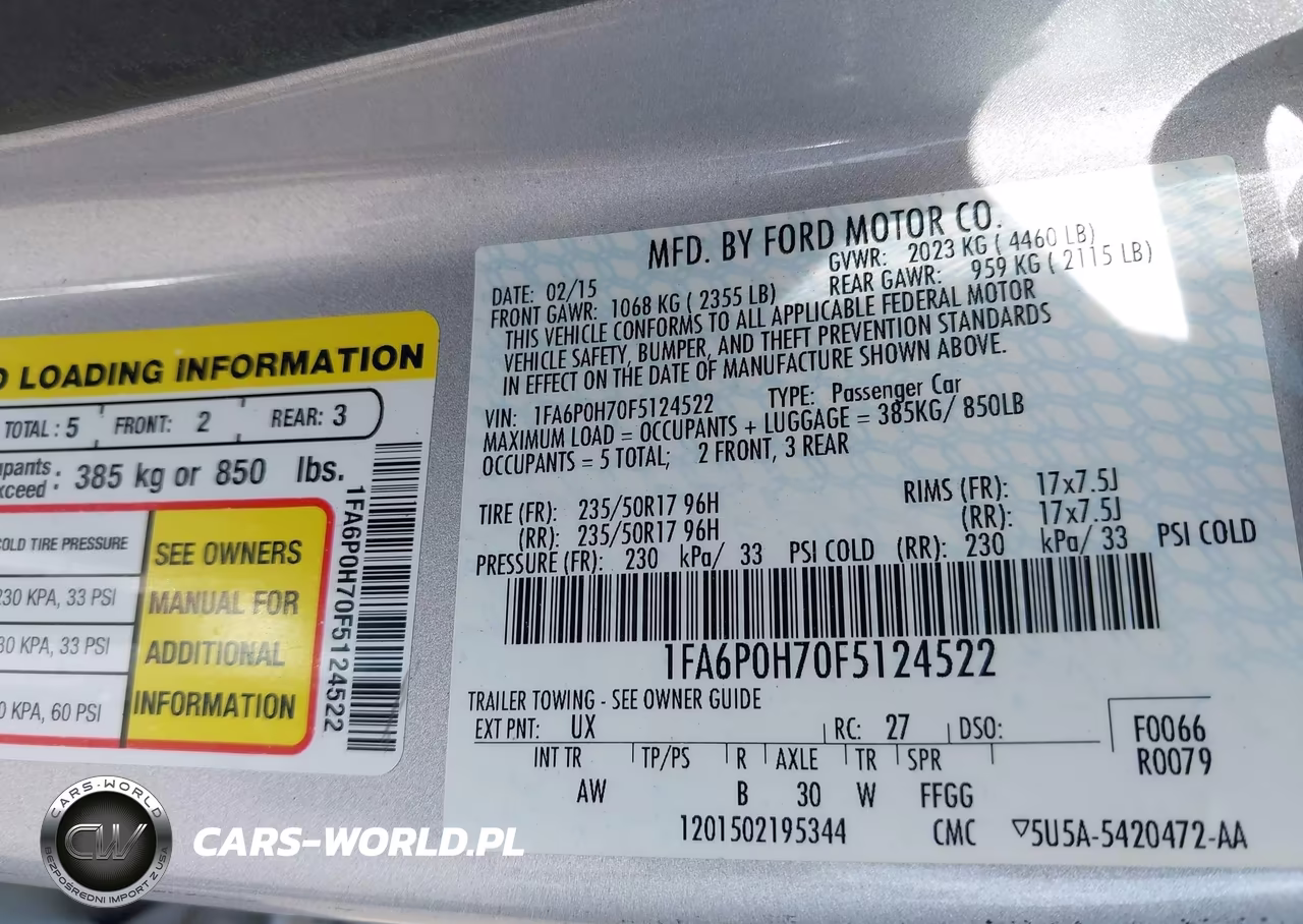 2015 Ford Fusion Se VIN:1FA6P0H70F5124522 - 9