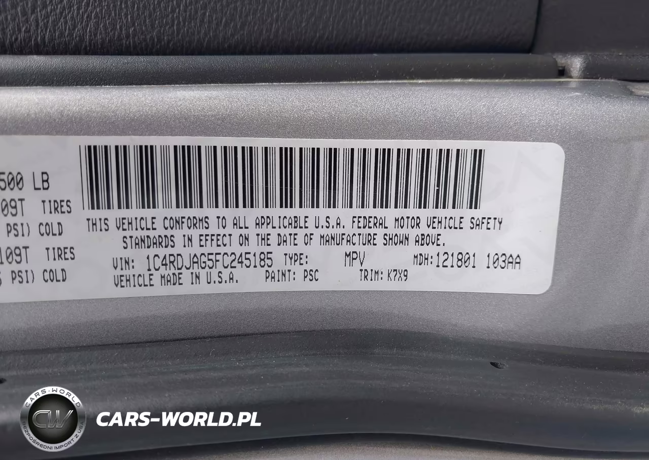 2015 Dodge Durango Sxt VIN:1C4RDJAG5FC245185 - 9