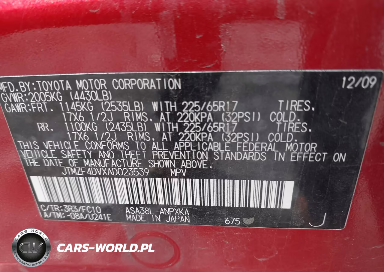 2010 Toyota Rav4 VIN:JTMZF4DVXAD023539 - 9