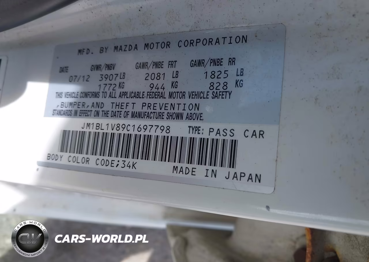 2012 Mazda 3 I VIN:JM1BL1V89C1697798 - 9