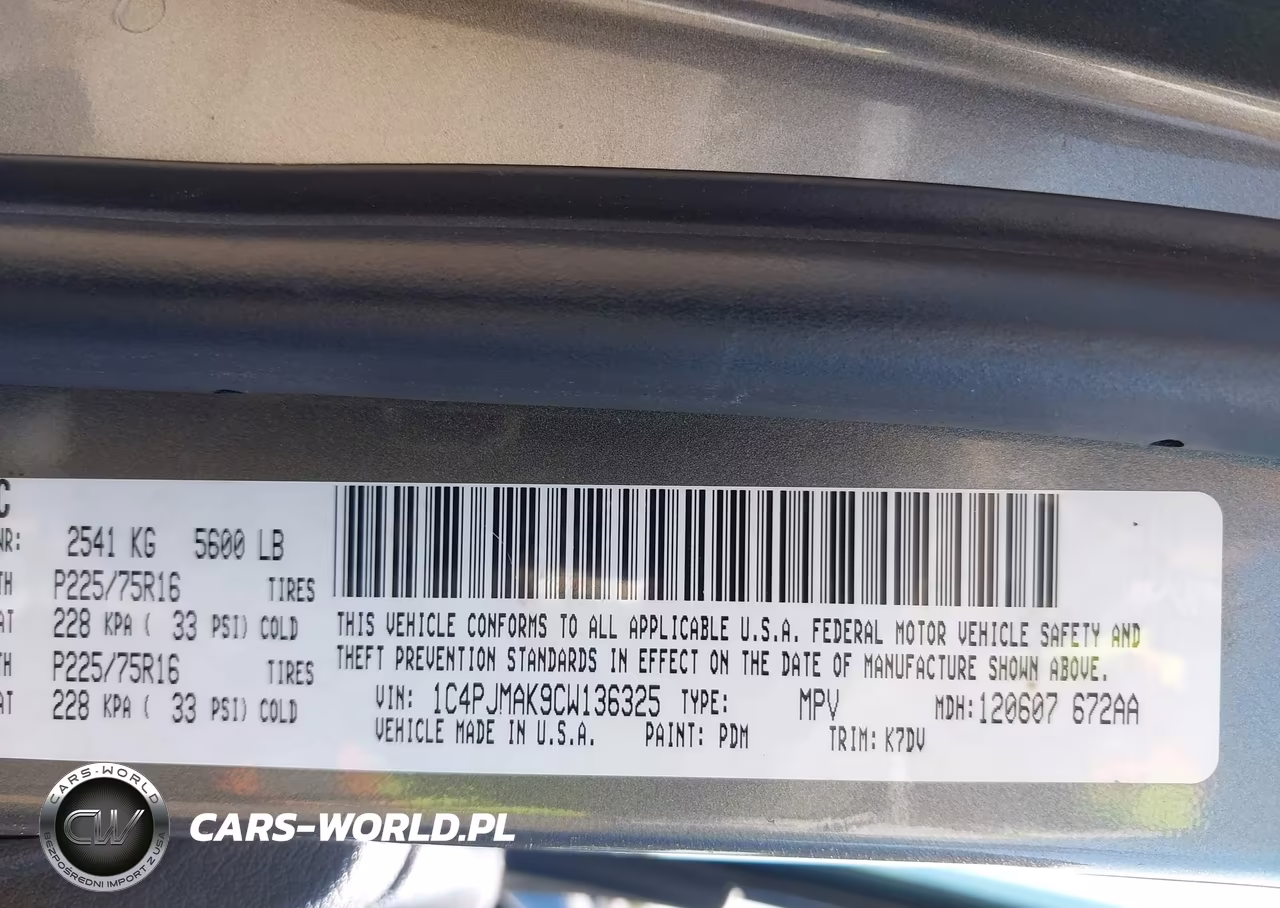 2012 Jeep Liberty Sport VIN:1C4PJMAK9CW136325 - 9
