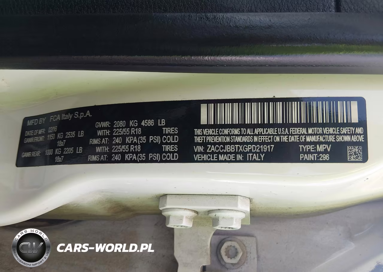 2016 Jeep Renegade Latitude VIN:ZACCJBBTXGPD21917 - 9