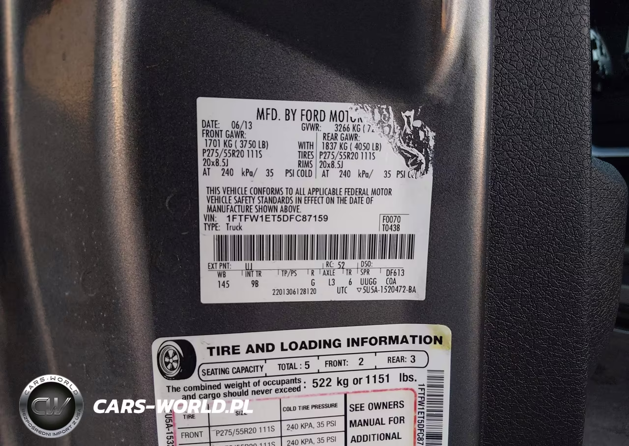 2013 Ford F-150 Platinum VIN:1FTFW1ET5DFC87159 - 9