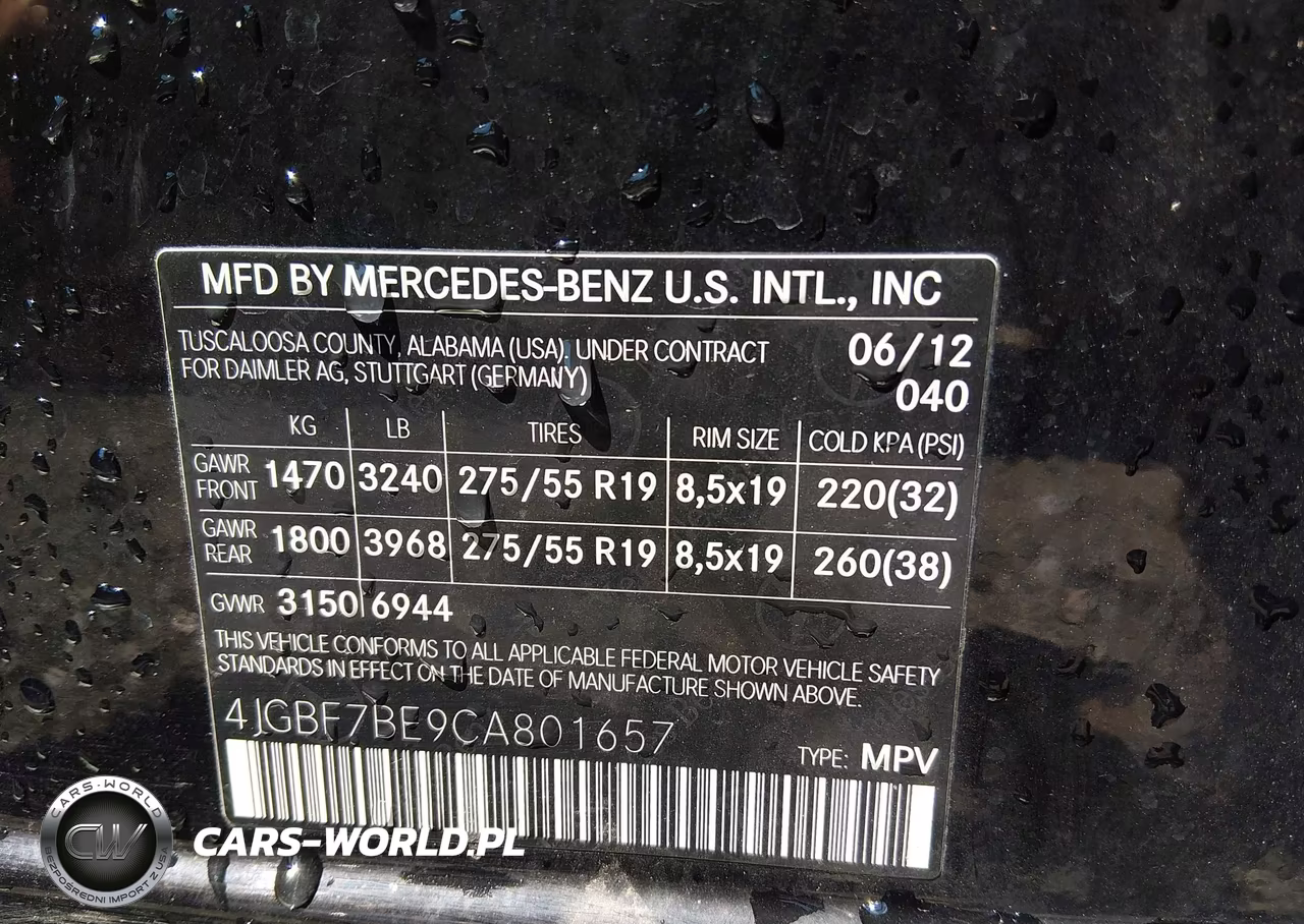 2012 Mercedes-Benz Gl 450 4Matic VIN:4JGBF7BE9CA801657 - 9