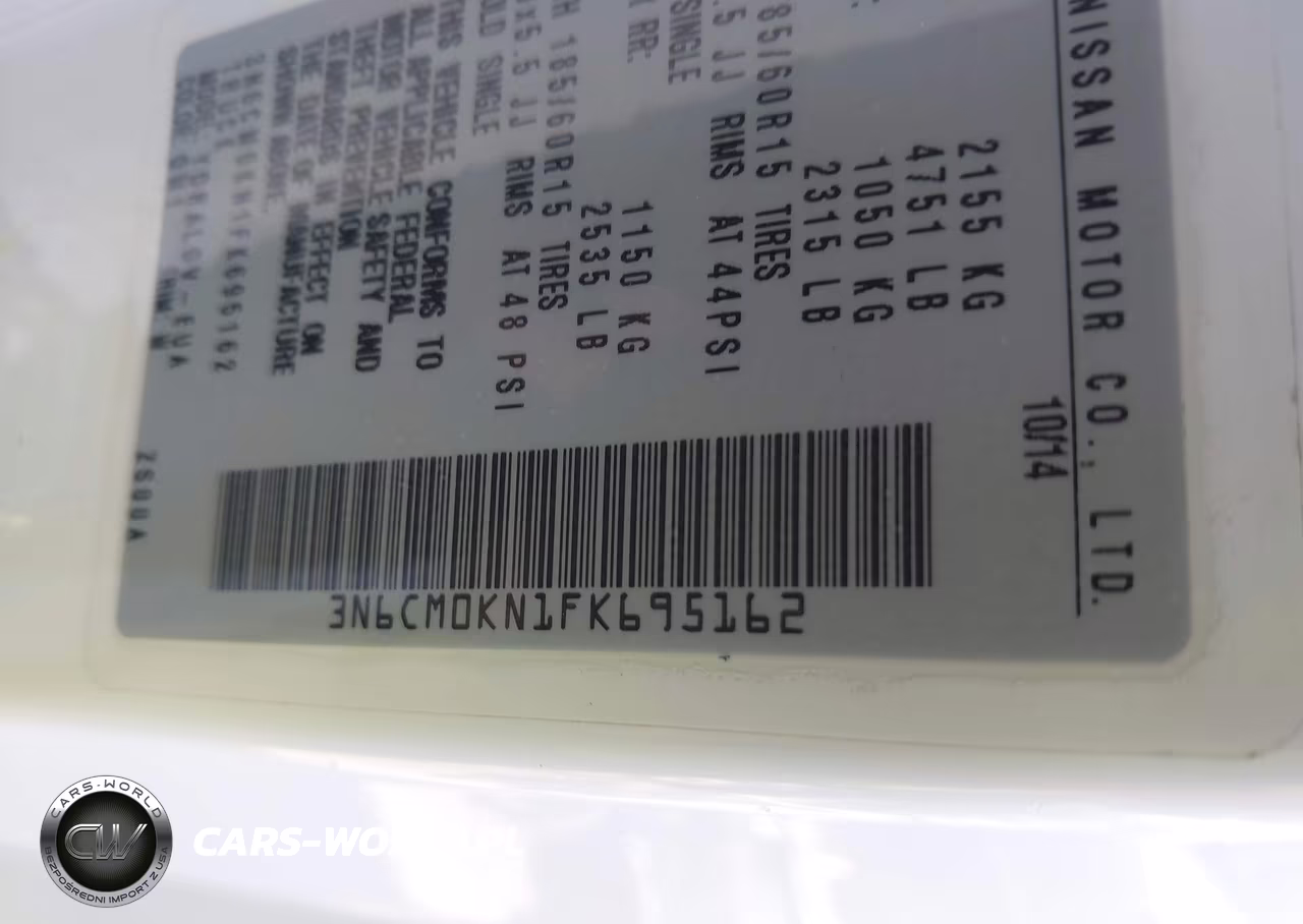2015 Nissan Nv200 Sv VIN:3N6CM0KN1FK695162 - 9
