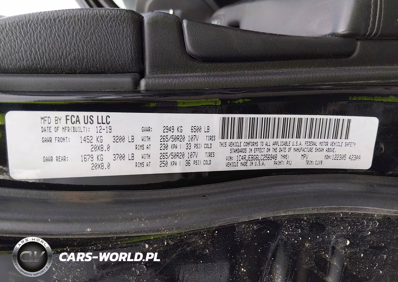 2020 Jeep Grand Cherokee Limited 4X2 VIN:1C4RJEBG6LC256948 - 9