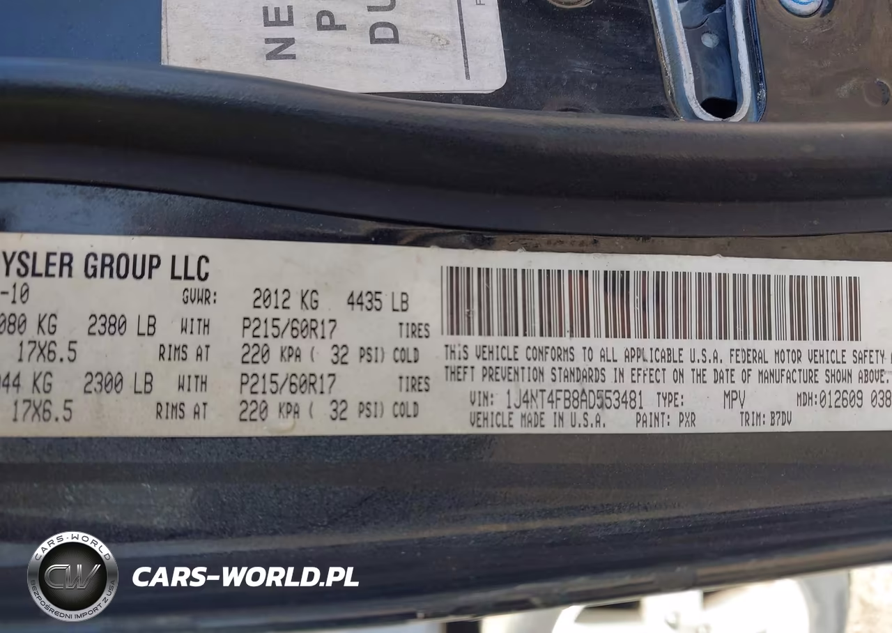 2010 Jeep Compass Sport VIN:1J4NT4FB8AD553481 - 9