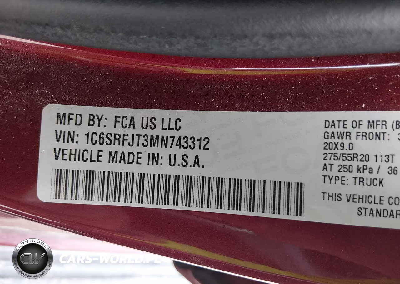 2021 Ram 1500 Laramie 4X4 5'7 Box VIN:1C6SRFJT3MN743312 - 9