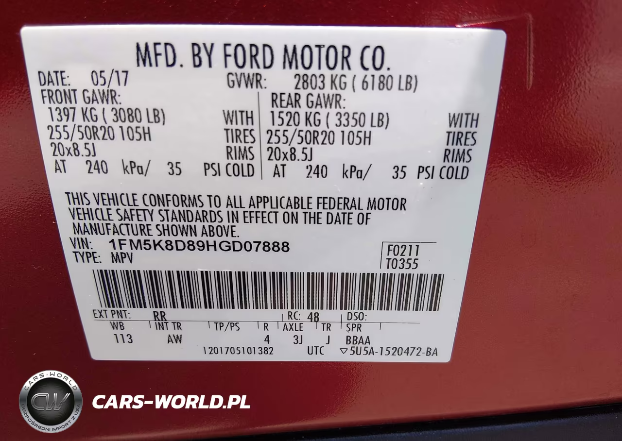 2017 Ford Explorer Xlt VIN:1FM5K8D89HGD07888 - 9