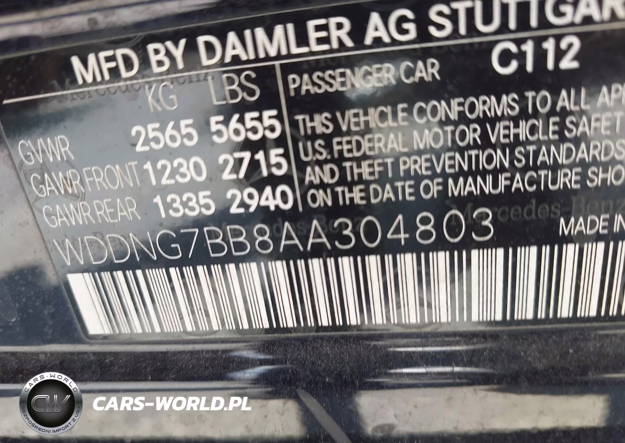 2010 Mercedes-Benz S 550 VIN:WDDNG7BB8AA304803 - 9