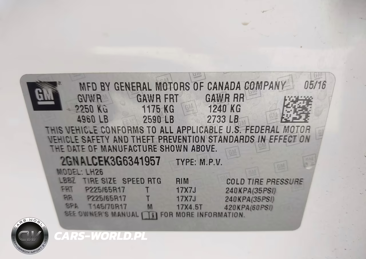 2016 Chevrolet Equinox Lt VIN:2GNALCEK3G6341957 - 9
