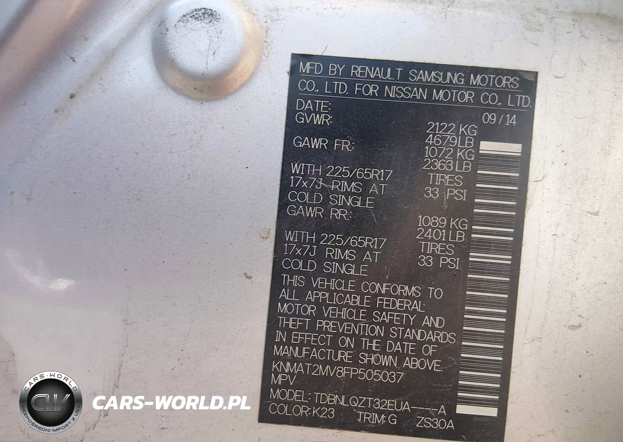 2015 Nissan Rogue Sv VIN:KNMAT2MV8FP505037 - 9