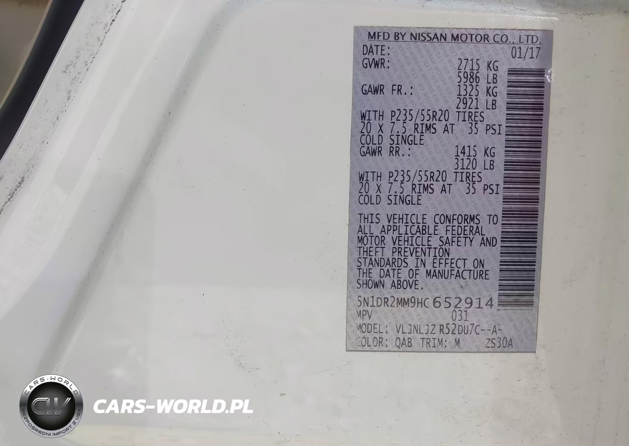2017 Nissan Pathfinder Platinum VIN:5N1DR2MM9HC652914 - 9