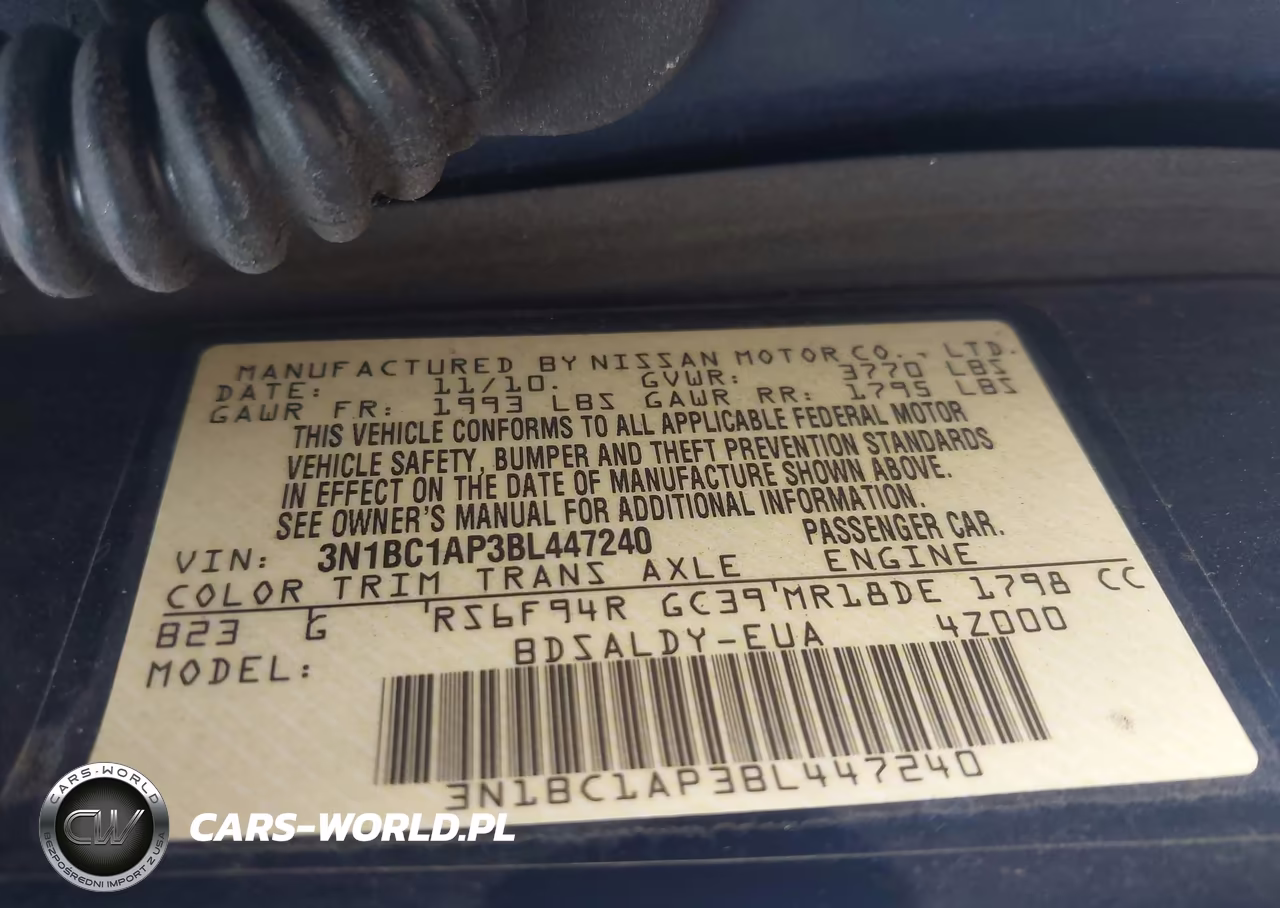 2011 Nissan Versa 1.8S VIN:3N1BC1AP3BL447240 - 9