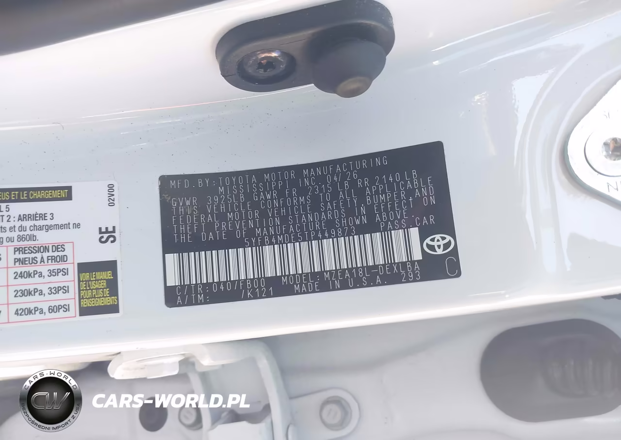 2026 Toyota Corolla Le VIN:5YFB4MDE5TP449873 - 9