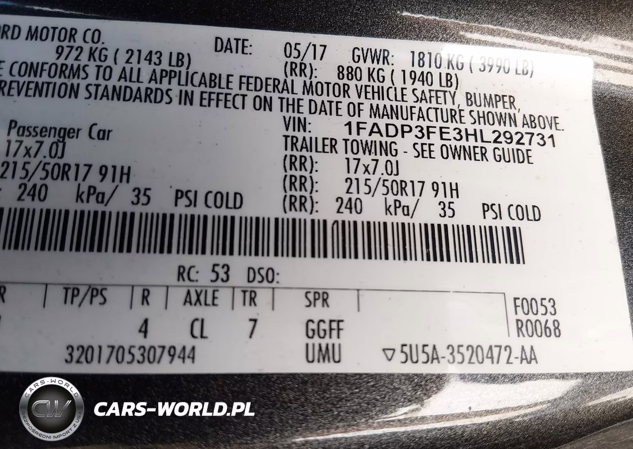 2017 Ford Focus Se VIN:1FADP3FE3HL292731 - 9