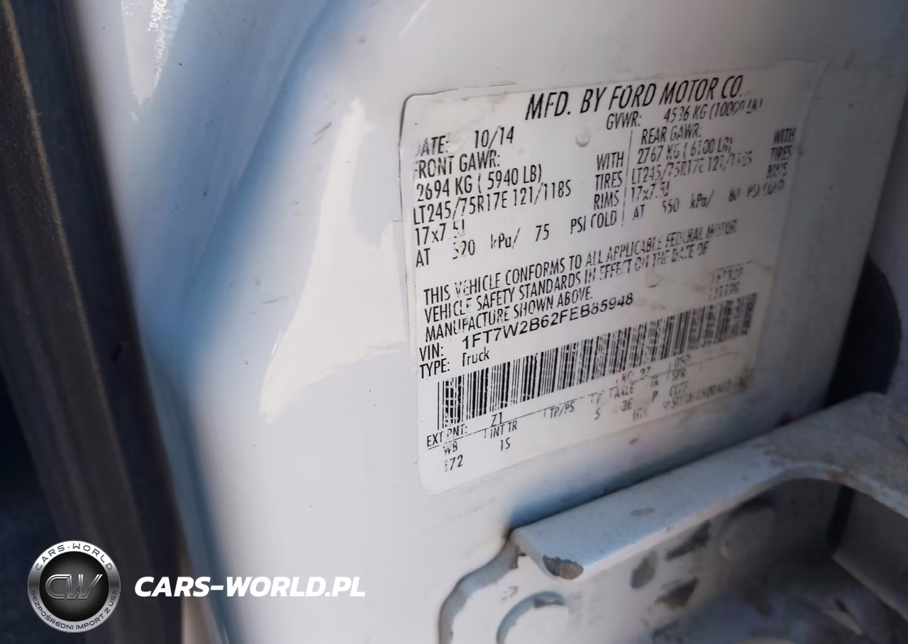 2015 Ford F-250 Xl VIN:1FT7W2B62FEB85948 - 9