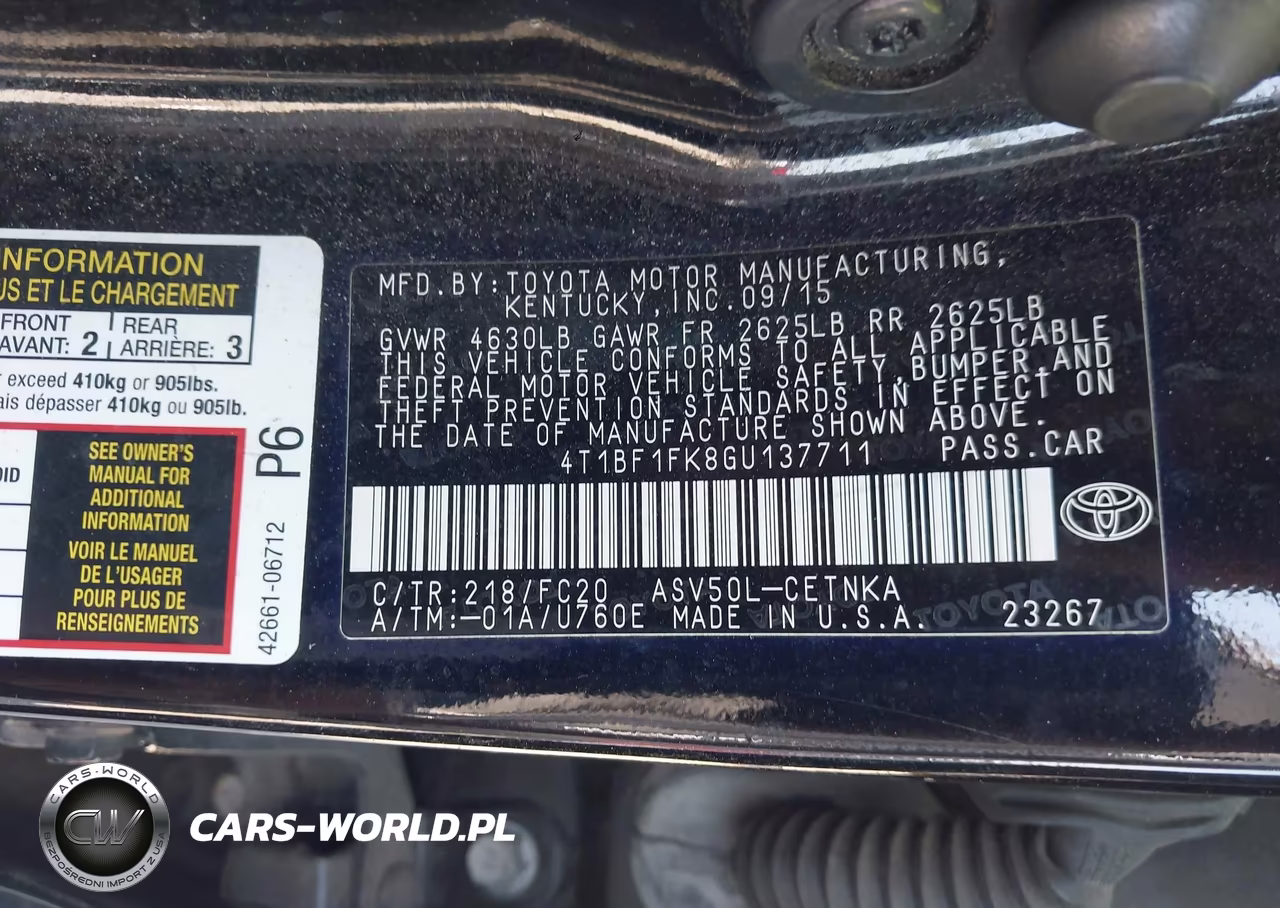 2016 Toyota Camry Le VIN:4T1BF1FK8GU137711 - 9