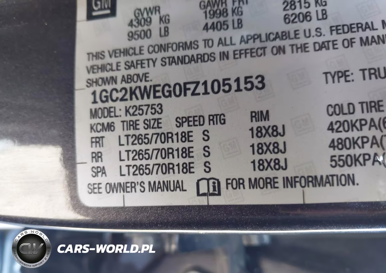 2015 Chevrolet Silverado 2500Hd Ltz VIN:1GC2KWEG0FZ105153 - 9