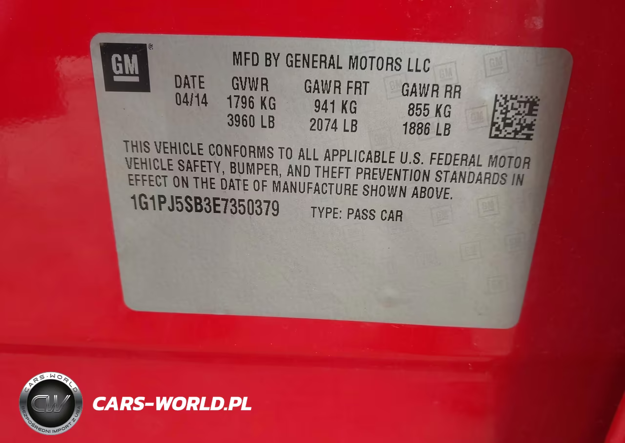 2014 Chevrolet Cruze Eco Manual VIN:1G1PJ5SB3E7350379 - 9