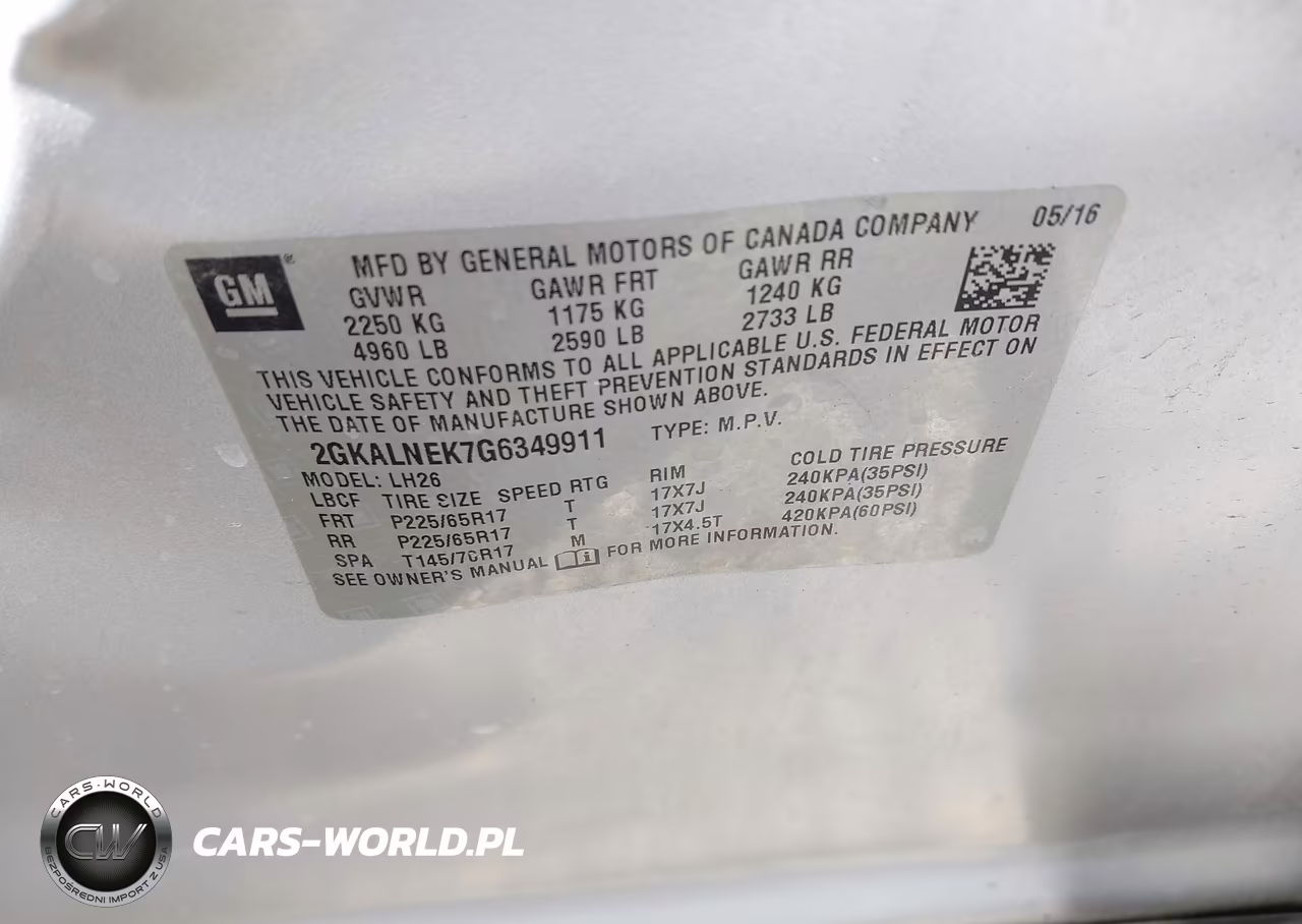 2016 GMC Terrain Sle-2 VIN:2GKALNEK7G6349911 - 9