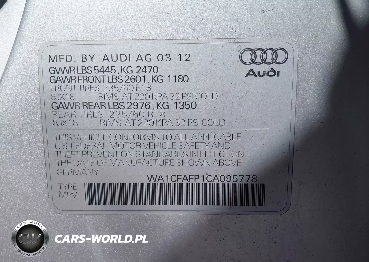 2012 Audi Q5 2.0T Premium VIN:WA1CFAFP1CA095778 - 9