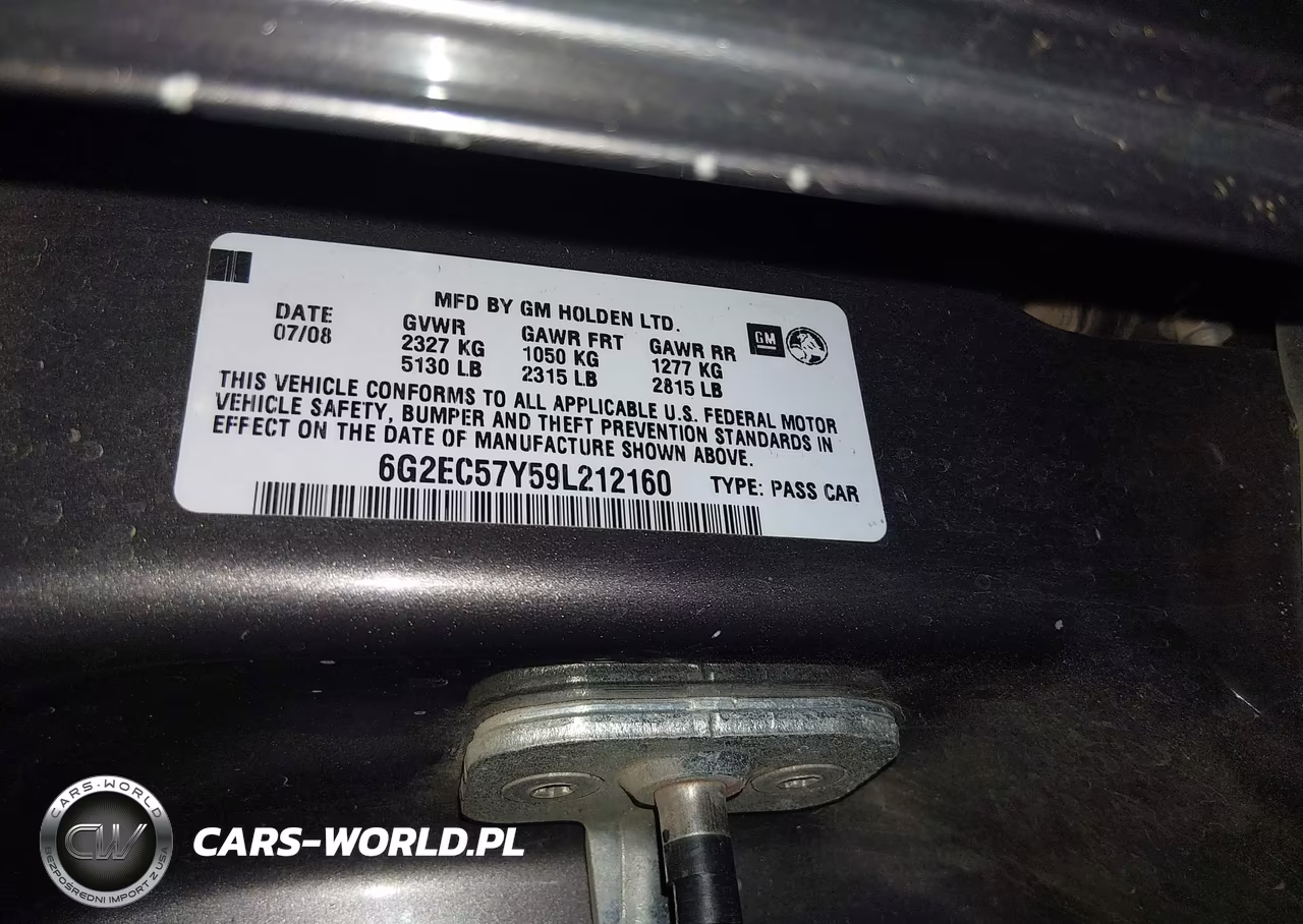 2009 Pontiac G8 Gt VIN:6G2EC57Y59L212160 - 9