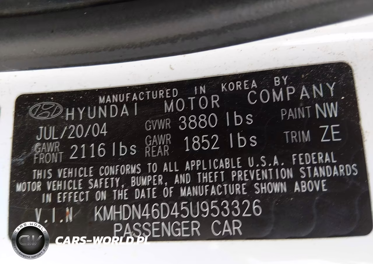 2005 Hyundai Elantra Gls-Gt VIN:KMHDN46D45U953326 - 9
