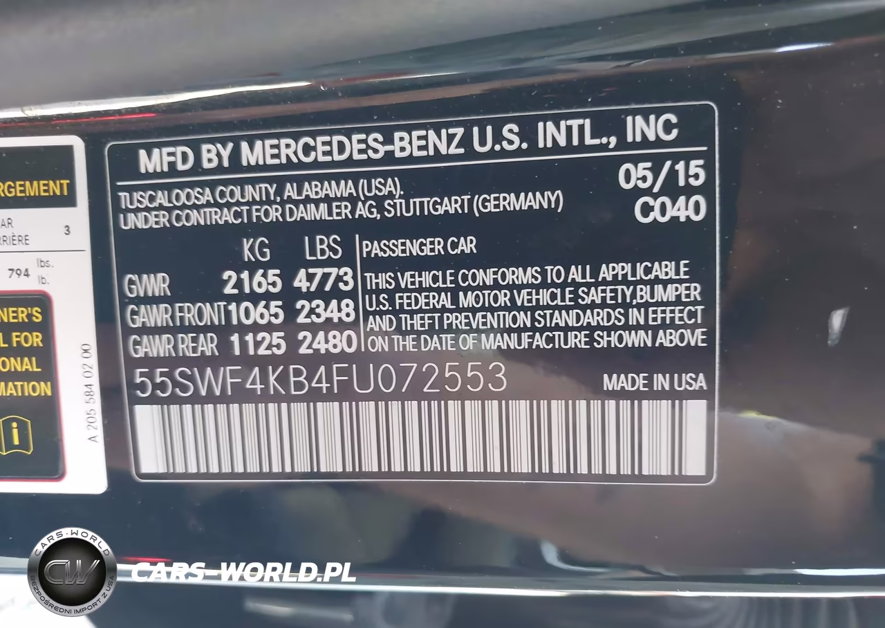 2015 Mercedes-Benz C 300 4Matic VIN:55SWF4KB4FU072553 - 9