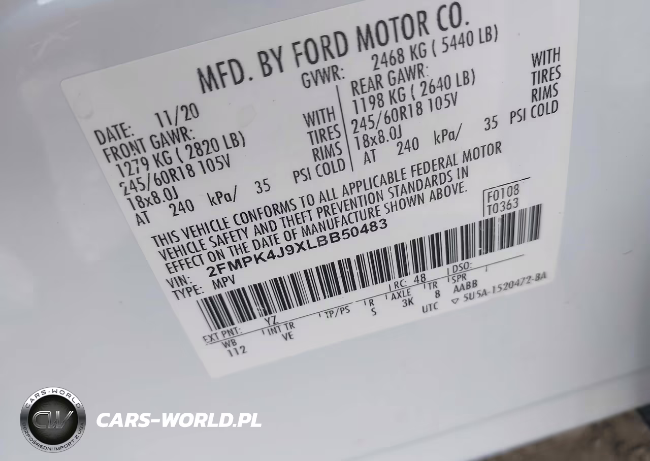 2020 Ford Edge Sel VIN:2FMPK4J9XLBB50483 - 9