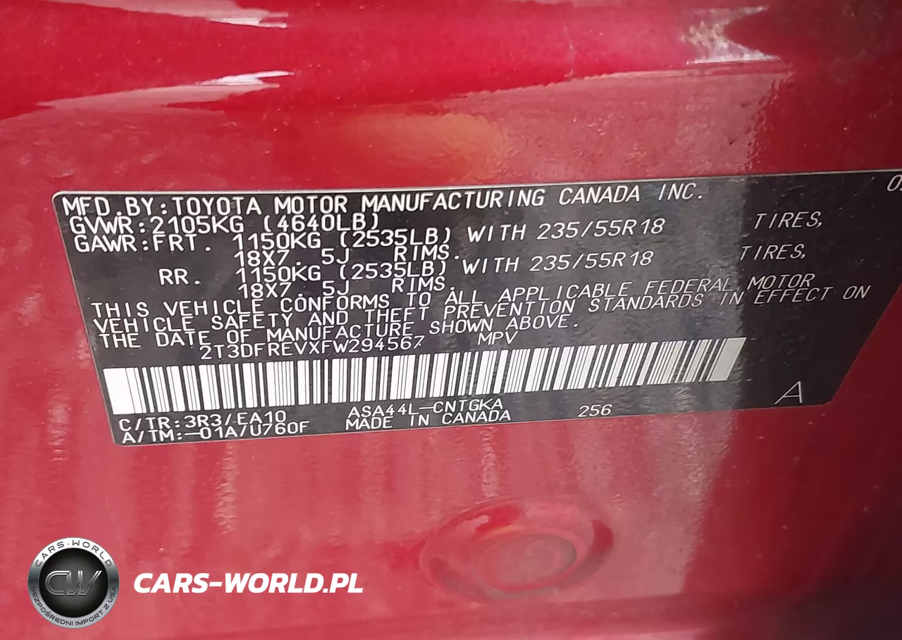 2015 Toyota Rav4 Limited VIN:2T3DFREVXFW294567 - 9