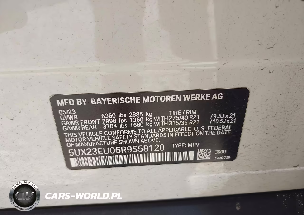 2024 BMW X5 xDrive40I VIN:5UX23EU06R9S58120 - 9