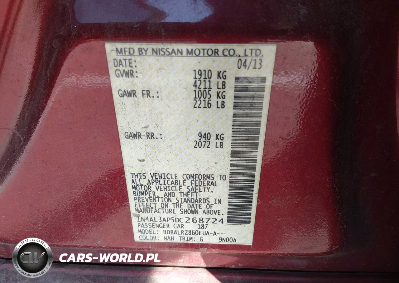 2013 Nissan Altima 2.5 S VIN:1N4AL3AP5DC268724 - 9