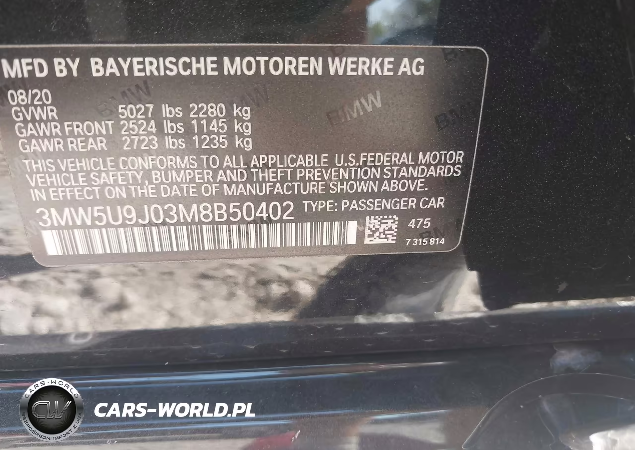 2021 BMW M340I M340I xDrive VIN:3MW5U9J03M8B50402 - 9