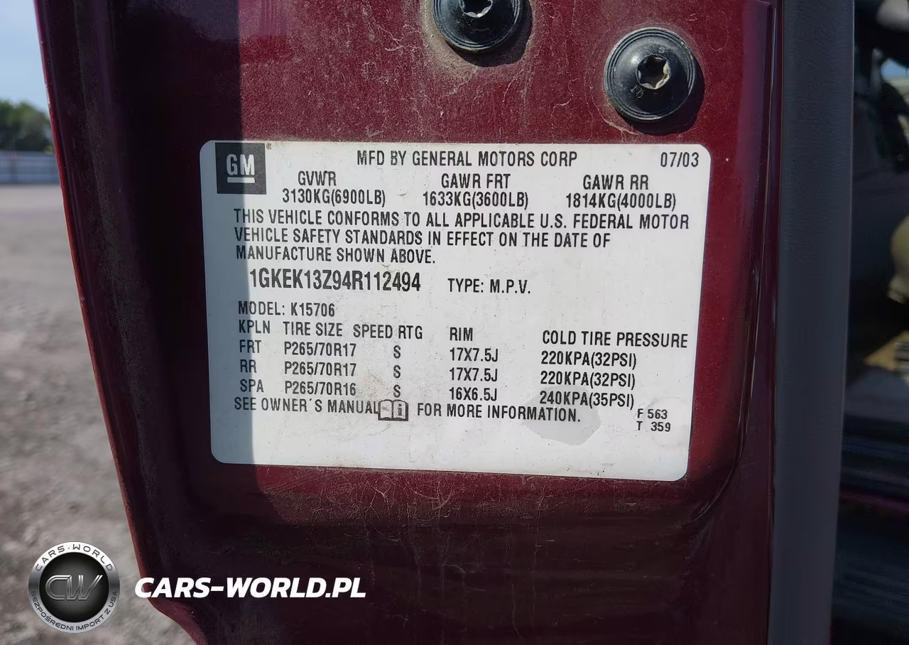2004 GMC Yukon Slt VIN:1GKEK13Z94R112494 - 9