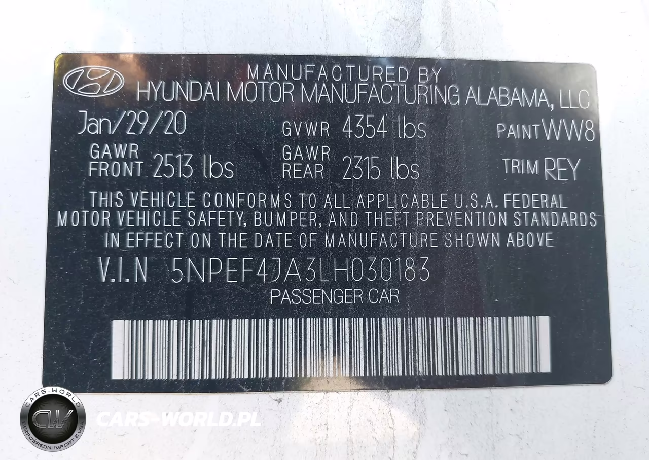 2020 Hyundai Sonata Sel VIN:5NPEF4JA3LH030183 - 9