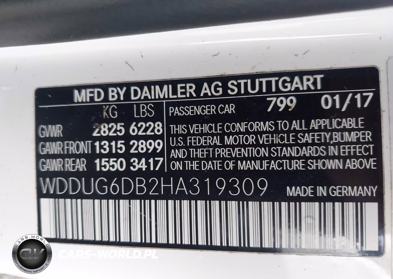 2017 Mercedes-Benz S 550E Plug-In Hybrid VIN:WDDUG6DB2HA319309 - 9