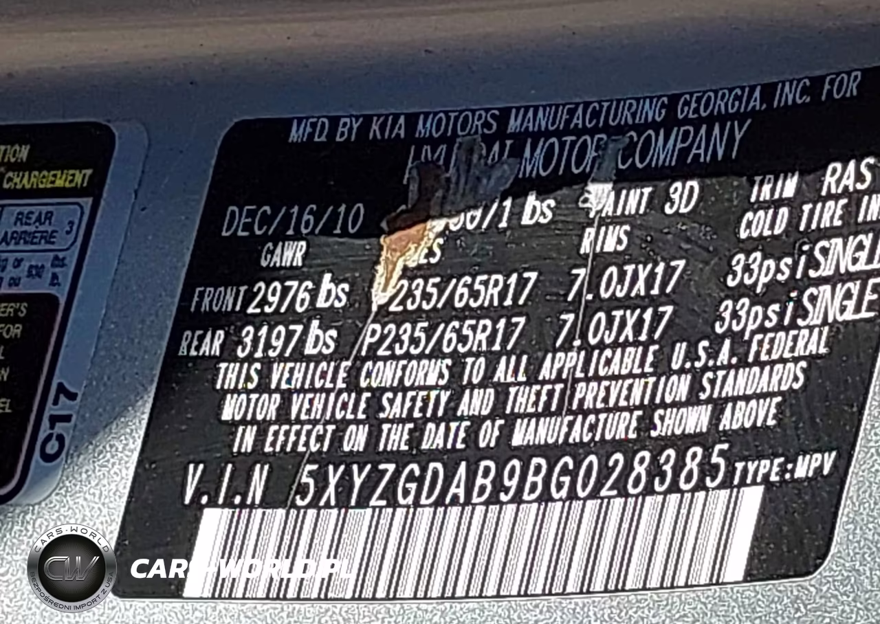 2011 Hyundai Santa Fe Gls VIN:5XYZGDAB9BG028385 - 9