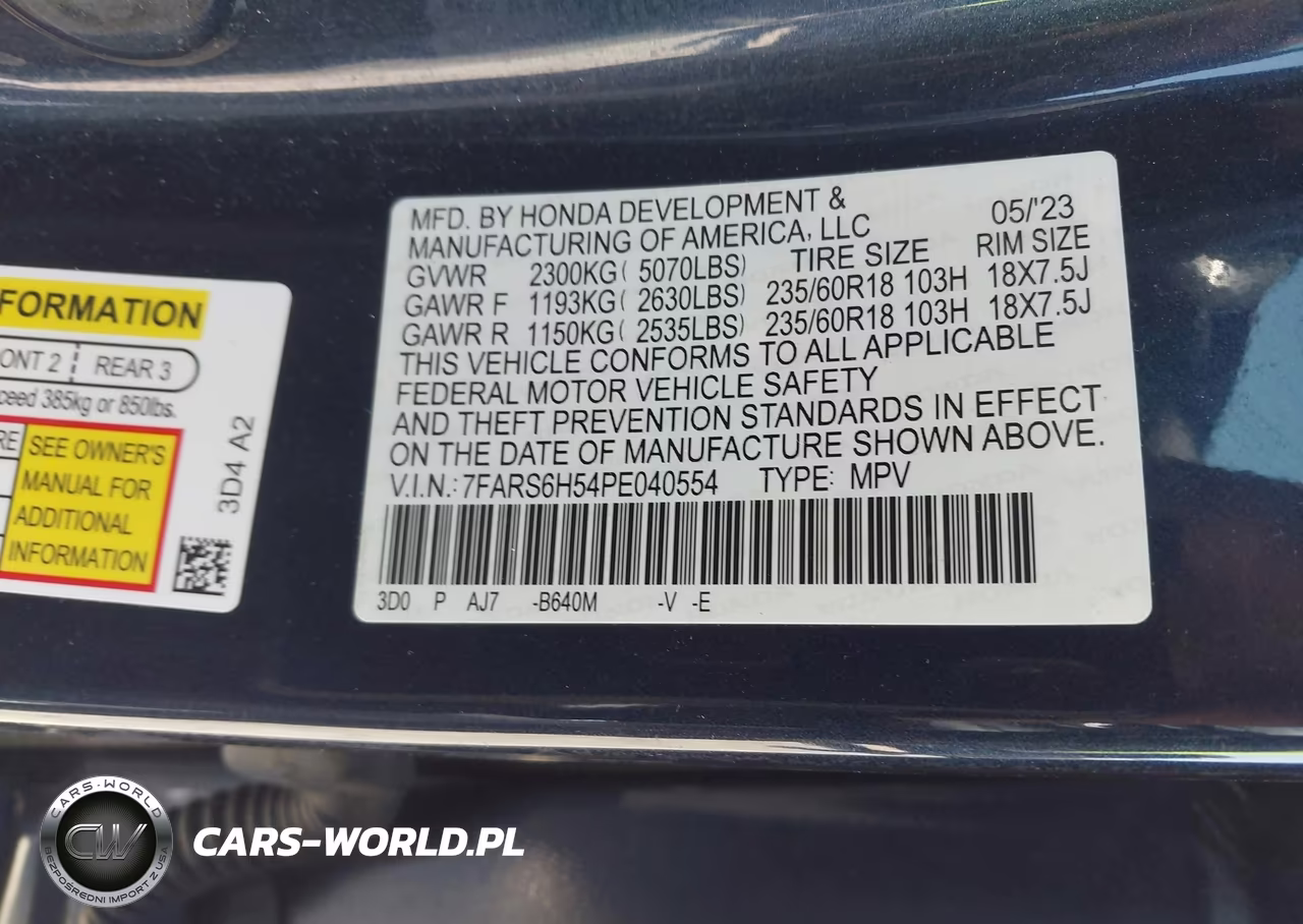 2023 Honda Cr-V Hybrid Sport VIN:7FARS6H54PE040554 - 9