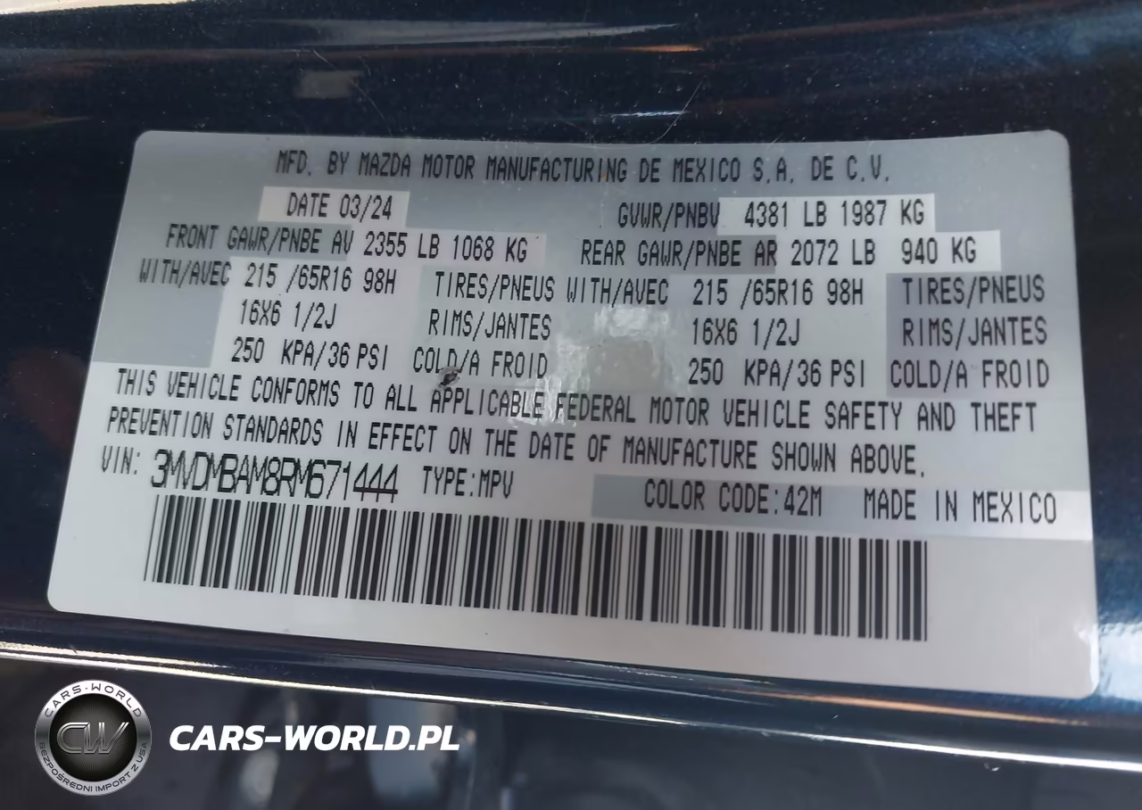 2024 Mazda Cx-30 2.5 S VIN:3MVDMBAM8RM671444 - 9