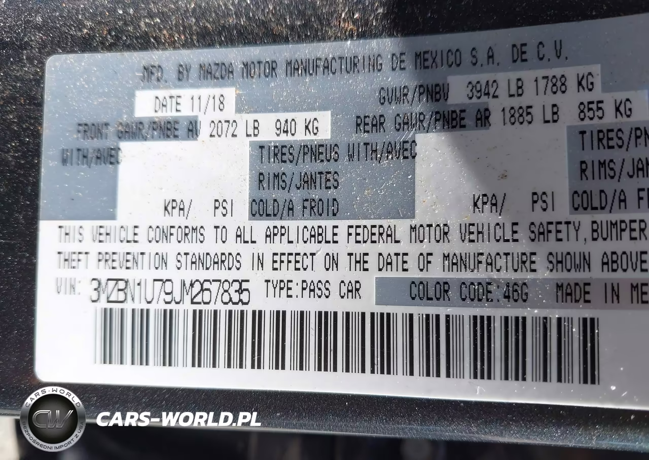 2018 Mazda Mazda3 Sport VIN:3MZBN1U79JM267835 - 9