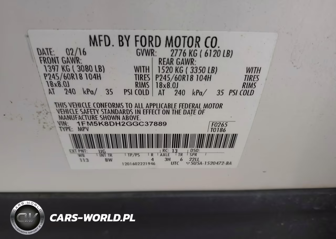 2016 Ford Explorer Xlt VIN:1FM5K8DH2GGC37889 - 9