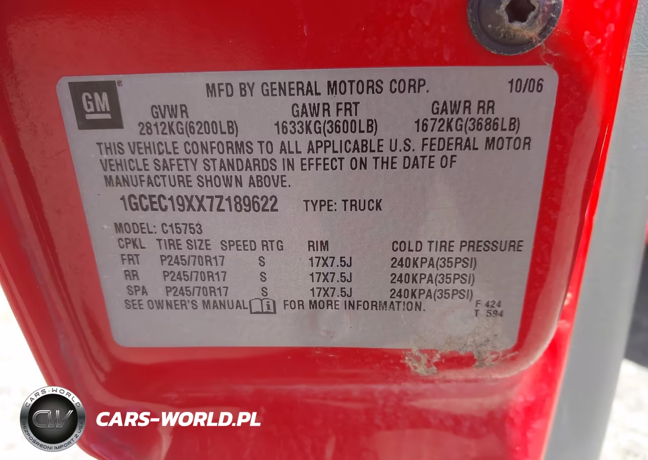 2007 Chevrolet Silverado 1500 Classic Work Truck VIN:1GCEC19XX7Z189622 - 9
