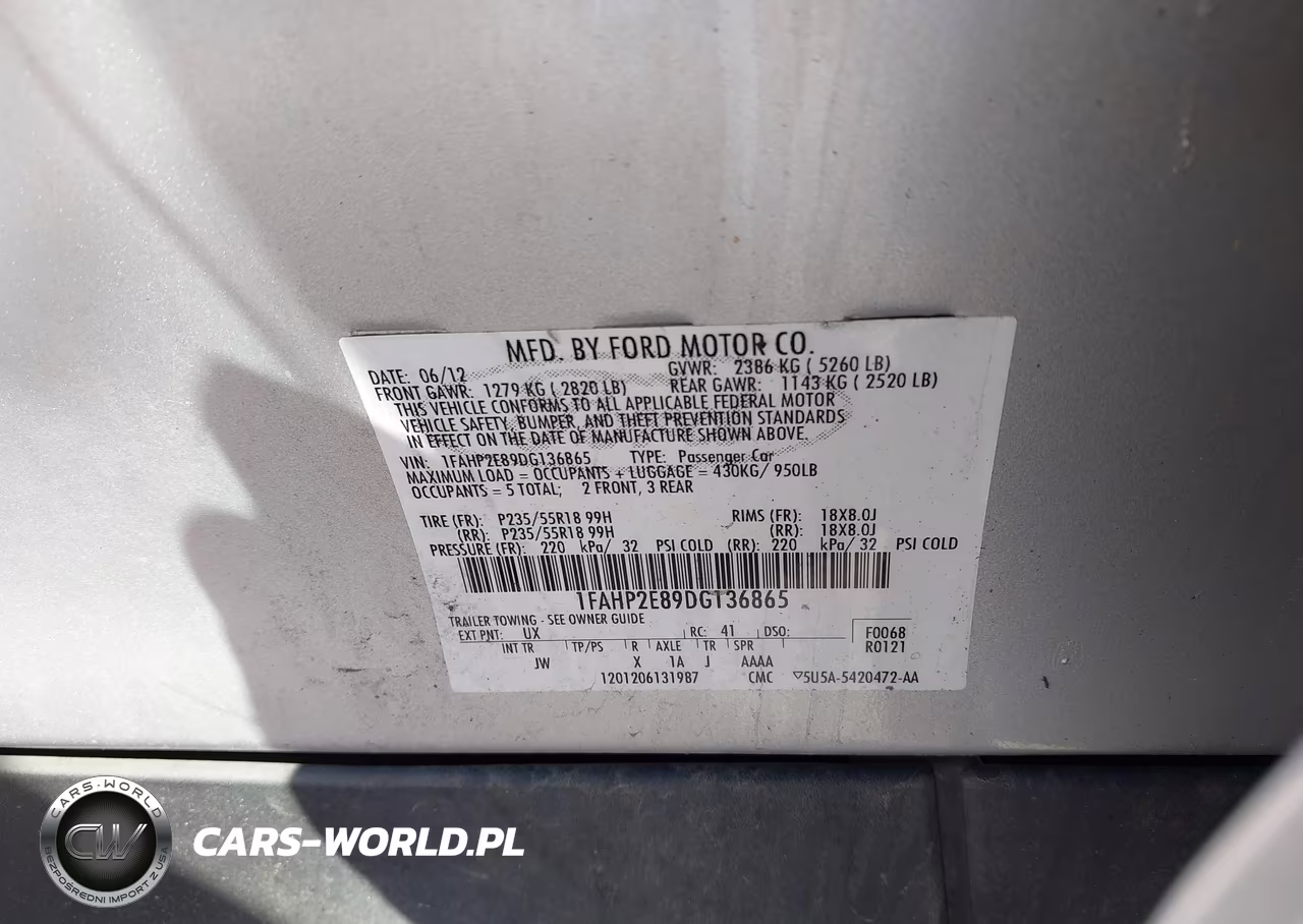 2013 Ford Taurus Sel VIN:1FAHP2E89DG136865 - 9