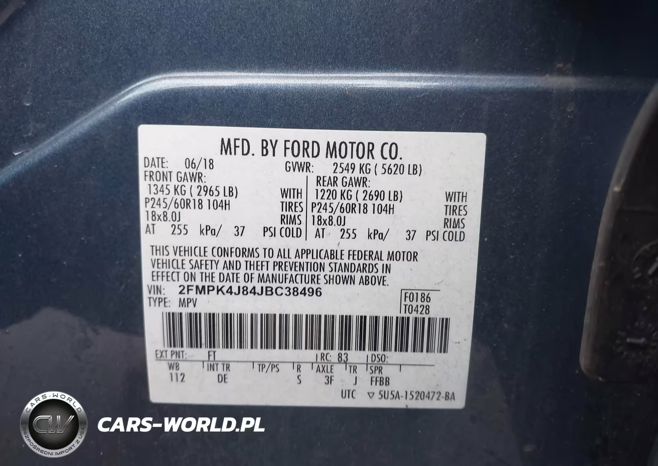 2018 Ford Edge Sel VIN:2FMPK4J84JBC38496 - 9