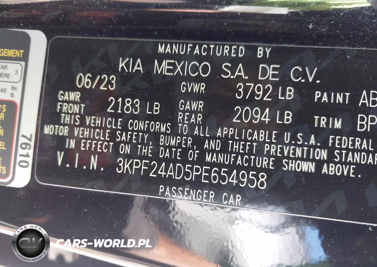 2023 Kia Forte Lxs VIN:3KPF24AD5PE654958 - 9