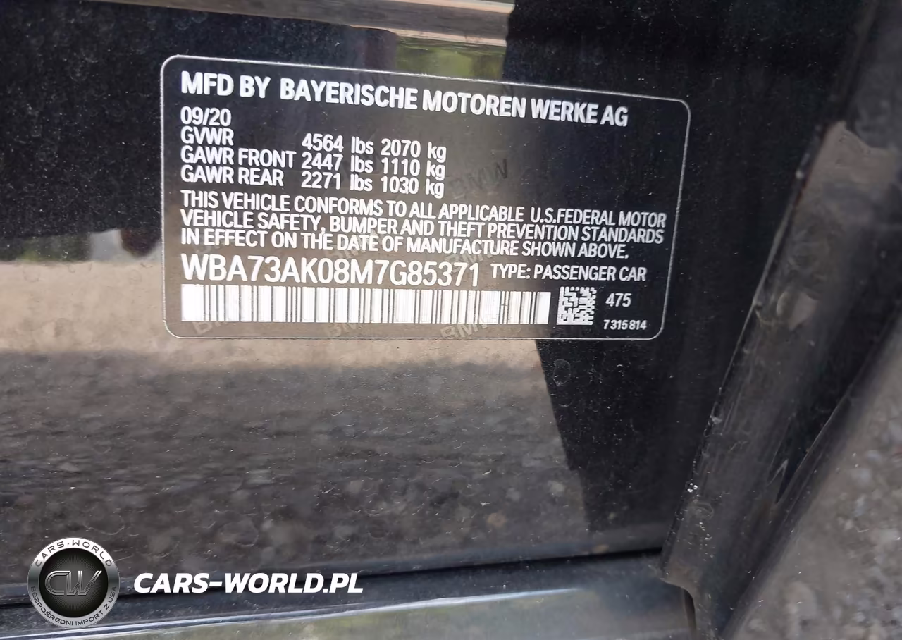 2021 BMW 228I Gran Coupe xDrive VIN:WBA73AK08M7G85371 - 9