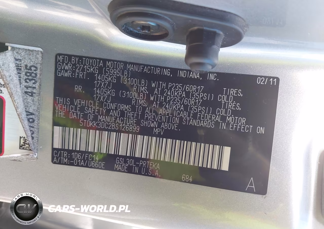 2011 Toyota Sienna Le V6 VIN:5TDKK3DC2BS126899 - 9